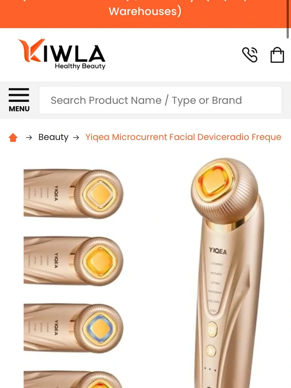 YIQEA 6-in-1 Microcurrent RF Facial Device LED Lifting NEW